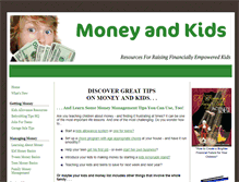 Tablet Screenshot of money-and-kids.com